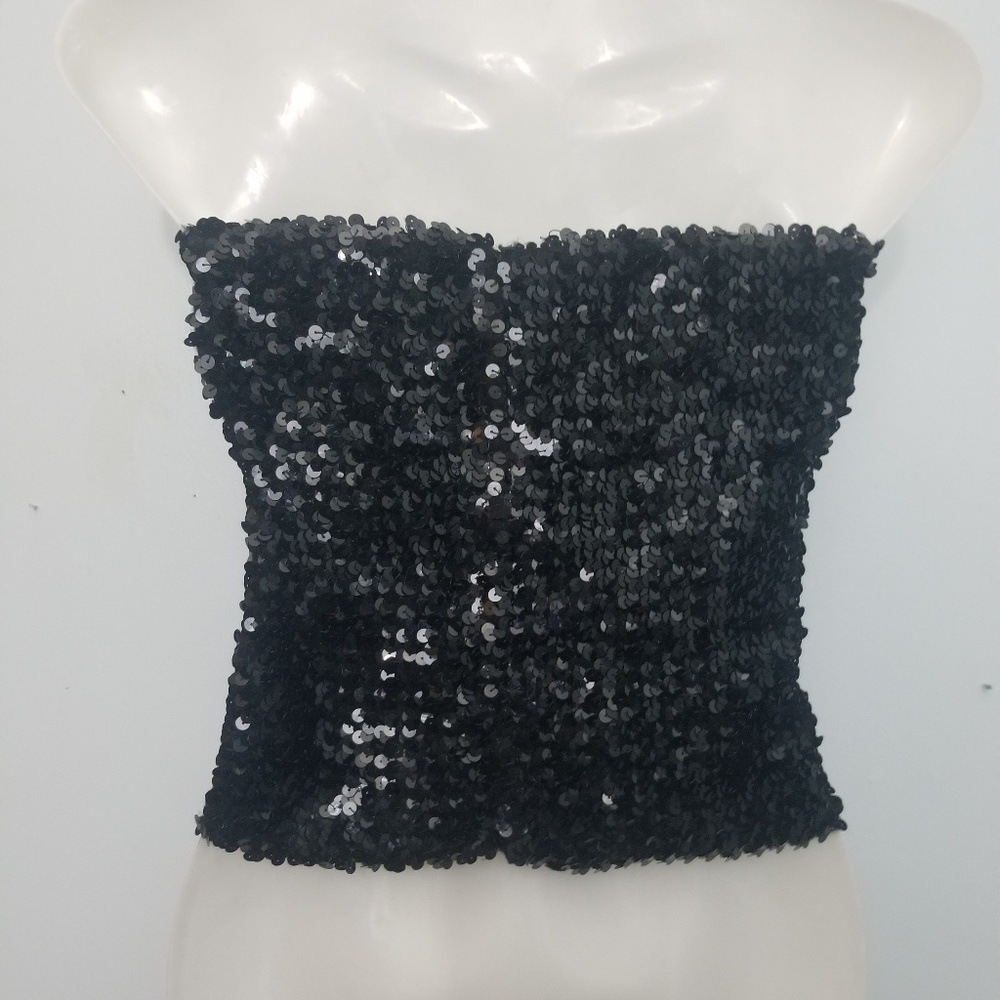Black sequin bandeau